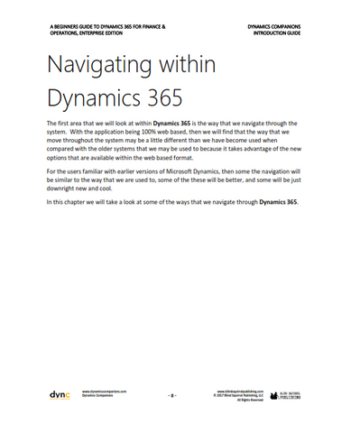 Dynamics 365 User Guide.pdf IG.05.D365.1.PDF: A Beginners Guide To Dynamics 365 for Finance & Oper ...