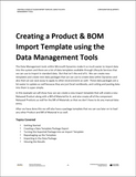 WG.06.D365.1.PDF: Creating a Product & BOM Import Template using the Data Management Tools (Digital)