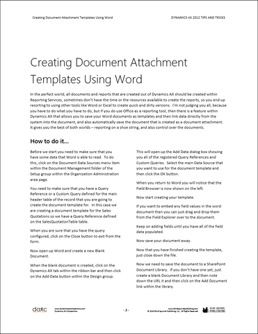 TIP.001.AX2012.1.PDF: Creating Document Attachment Templates Using Wor ...